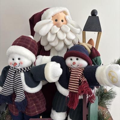 LOT 89: Grandeur Noel 23" Fabric Santa & Frineds w/Original Box