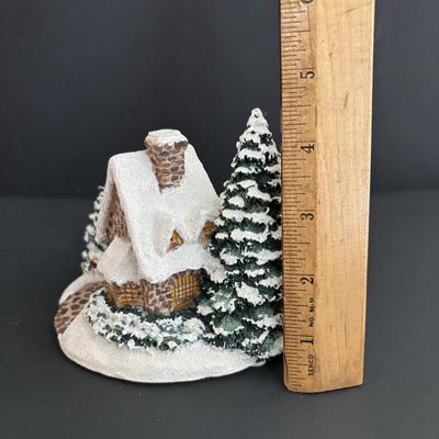 LOT 94: Sherri Buck Baldwin "Weekend Play" Figure, Thomas Kinkade Tele Flora Candle Holder & Holiday Caroling Figures