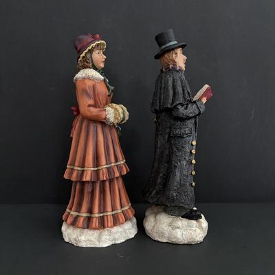 LOT 94: Sherri Buck Baldwin "Weekend Play" Figure, Thomas Kinkade Tele Flora Candle Holder & Holiday Caroling Figures