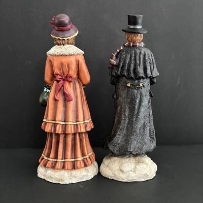 LOT 94: Sherri Buck Baldwin "Weekend Play" Figure, Thomas Kinkade Tele Flora Candle Holder & Holiday Caroling Figures
