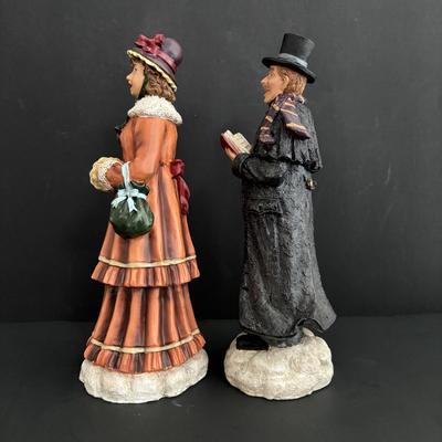 LOT 94: Sherri Buck Baldwin "Weekend Play" Figure, Thomas Kinkade Tele Flora Candle Holder & Holiday Caroling Figures