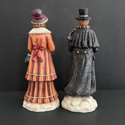 LOT 94: Sherri Buck Baldwin "Weekend Play" Figure, Thomas Kinkade Tele Flora Candle Holder & Holiday Caroling Figures