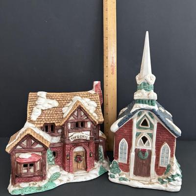 LOT 95: Dickens Cottage Church & Toy Shop