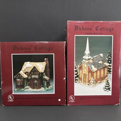 LOT 95: Dickens Cottage Church & Toy Shop