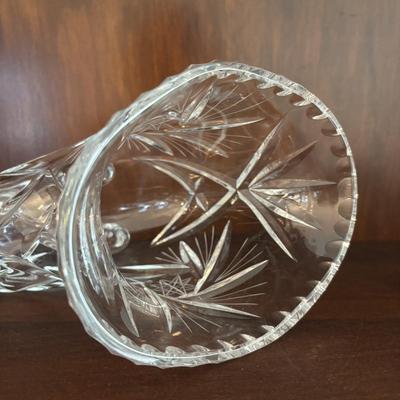 LOT 100: Elegant Cut Crystal Collection: Cornucopia, Compote Dish and Ashtrays