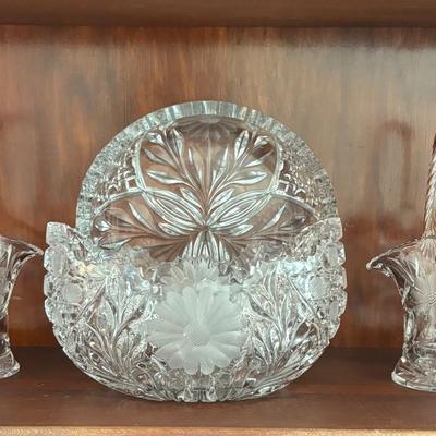LOT 101: Vintage Floral Cut Crystal Collection