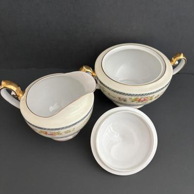 LOT 105: Vintage Meito Japan Hand Painted Serving China