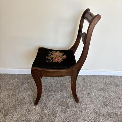 LOT 500: Vintage Chairs w/Needlepoint Seats