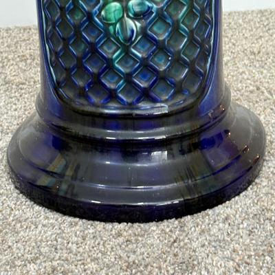 LOT 501: Vintage Majolica Style Ceramic Pedestal