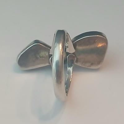 Sterling double turquoise statement ring Size 7