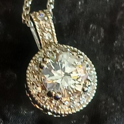 Sarah Coventry Circle Clip on Earrings with rhinestones and a necklace that almost matches