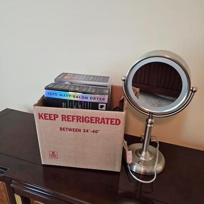 Lighted Vanity Mirror/Magnifier & Professional Hair Care Items (UGB1-JS)