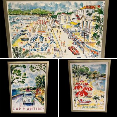 Three Ann Sophie Digsmed Signed Prints in Matching Frames (BLR-RG)