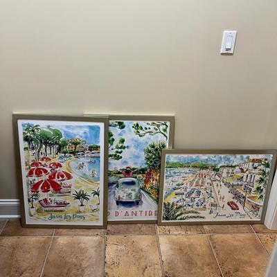 Three Ann Sophie Digsmed Signed Prints in Matching Frames (BLR-RG)