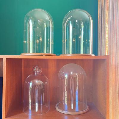 Sale Photo Thumbnail #2045: 3 include wood base, one does not have a wood base.
All measure around 16”H x 10”Diameter