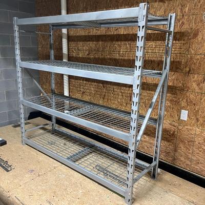 Industrial Style Four Shelf Metal Shelving Unit (BS-MG)