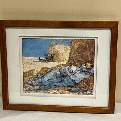 Van Gogh Framed Prints - “The Siesta”, “Bedroom in Arles” & “The Church at Auvers” (BD-RG)