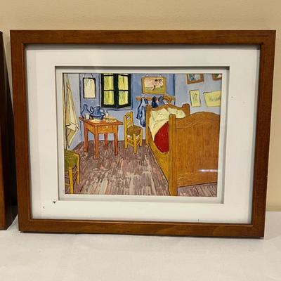 Van Gogh Framed Prints - “The Siesta”, “Bedroom in Arles” & “The Church at Auvers” (BD-RG)