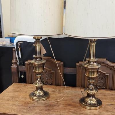 Pair of Antique Brass Lamps