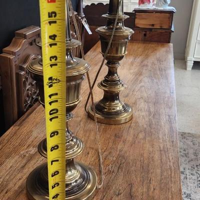 Pair of Antique Brass Lamps