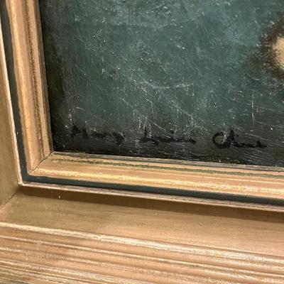 Signed Oil Painting of Sailor in WW11 Uniform by Mary Louise Jarrett (BS-MG)