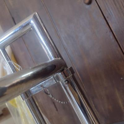 Contemporary Design Eileen Gray Inspired Chrome and Glass End Table