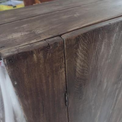 Antique Primitive Single Door Wood Storage Cupboard