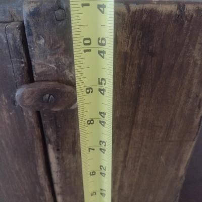 Antique Primitive Single Door Wood Storage Cupboard