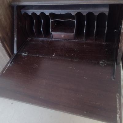Chippendale Style Serpentine Front Drop Front Secretary