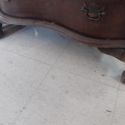 Chippendale Style Serpentine Front Drop Front Secretary