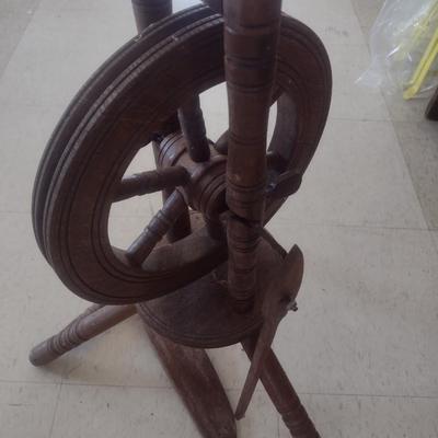 Antique Saxony or Flax Spinning Wheel