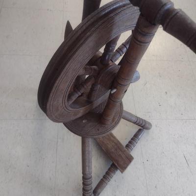 Antique Saxony or Flax Spinning Wheel