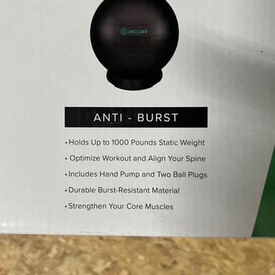 Incline Exercise Ball W/ Base, Wobble Cushion & More (BS-RG)