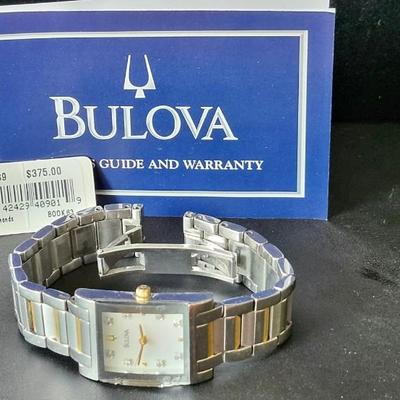 Bulova Watch with 8 Diamonds