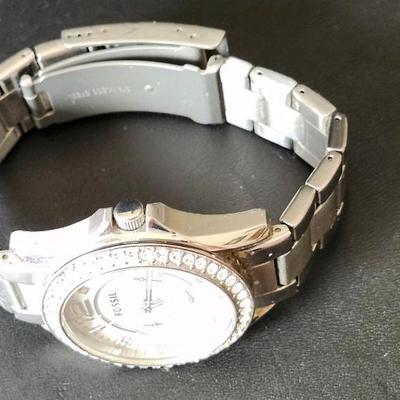 Ladies Fossil Riley Crystal Watch