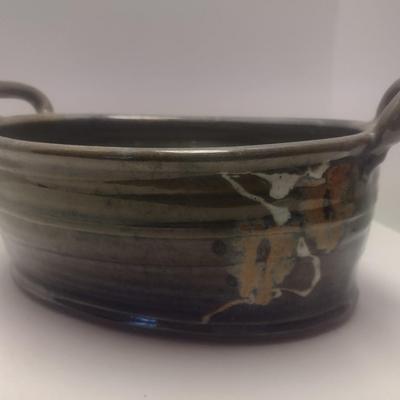 Art Studio Handled Pottery Pot Signed by Artist