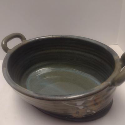 Art Studio Handled Pottery Pot Signed by Artist