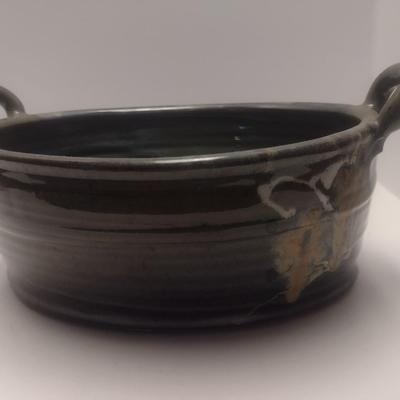 Art Studio Handled Pottery Pot Signed by Artist