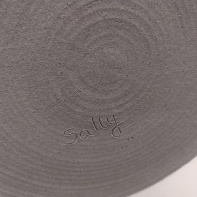 Art Studio Pottery Pie Plate Signed Sally