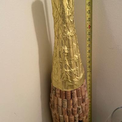 Cork decor and large wine glass