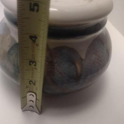 Large Hand Painted Pottery Candle Lamp