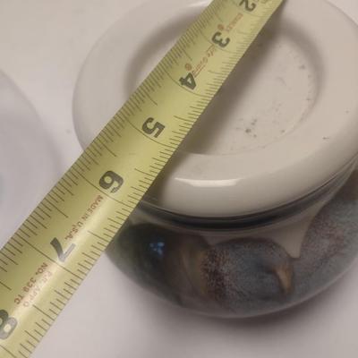 Large Hand Painted Pottery Candle Lamp