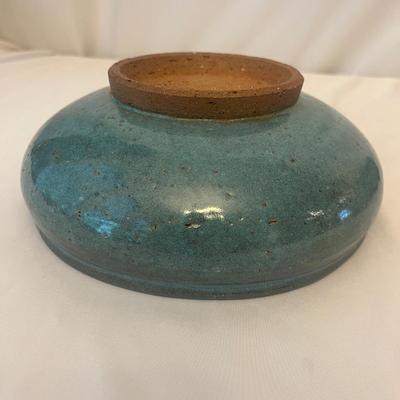 Pottery Basket Bowl & Teal Glazed Bowl (K-MG)