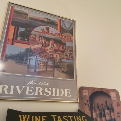 Riverside and wine tasting decor