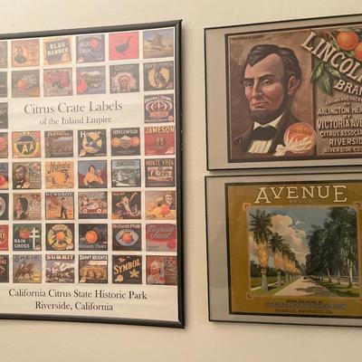 California Citrus framed decor