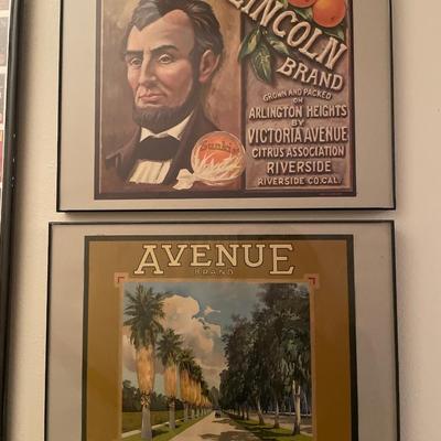 California Citrus framed decor
