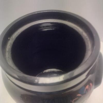 Hand Painted Pottery Jar with Lid