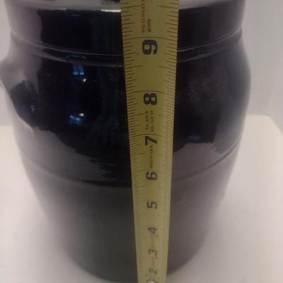 Hand Painted Pottery Jar with Lid