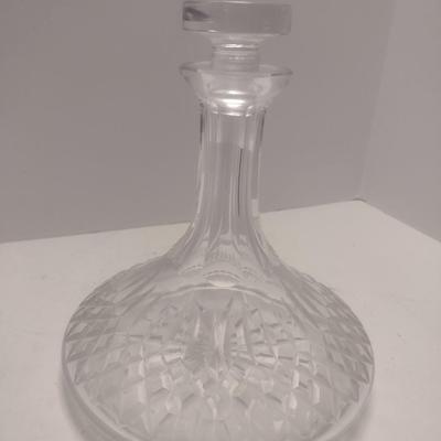 Vintage Crystal Glass Captain's Liquor Decanter