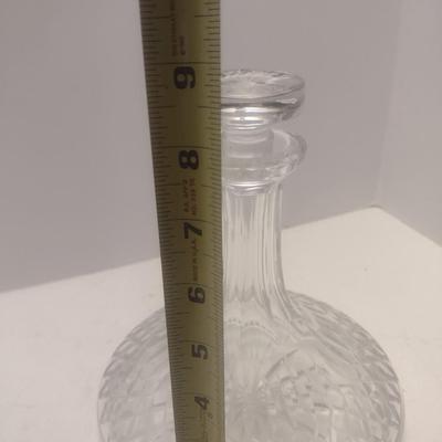 Vintage Crystal Glass Captain's Liquor Decanter